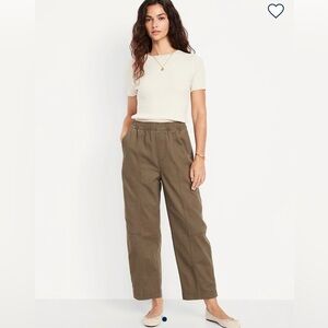 Old Navy Barrel Leg Pull on Pants